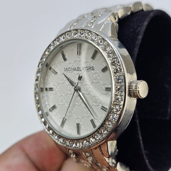 Michael Kors Silver Women's Watch with Crystal Accents - Picture 4 of 13